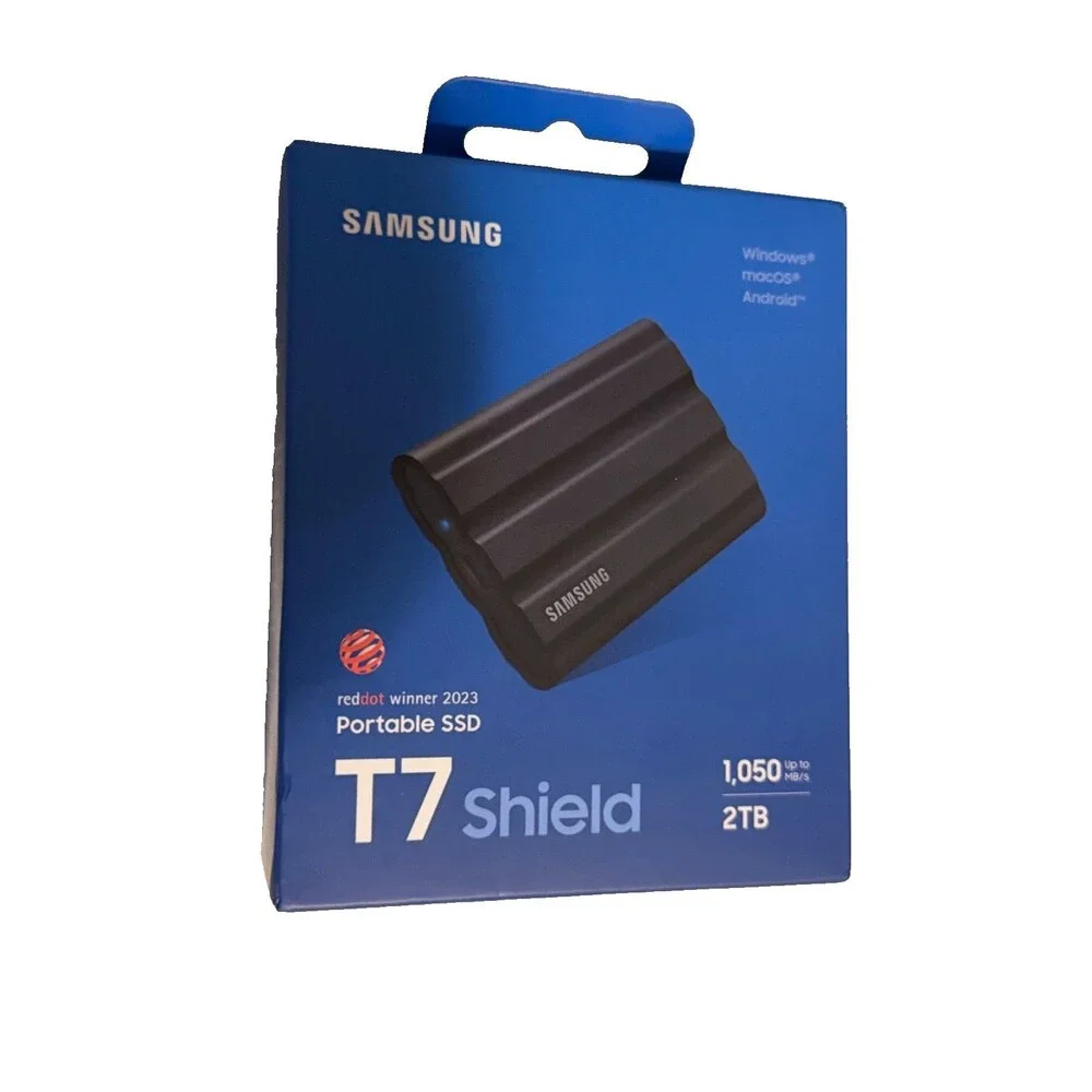 Samsung T7 Shield 2TB External USB 3.2 Gen2 Rugged SSD IP65 WaterResistant Black
